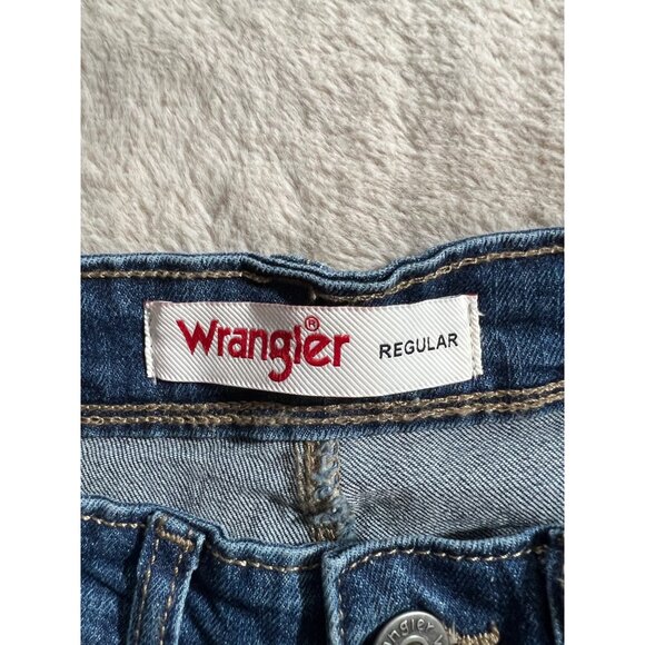 Wrangler Mens Regular Fit Straight Leg Blue Denim Jeans - Picture 5 of 9